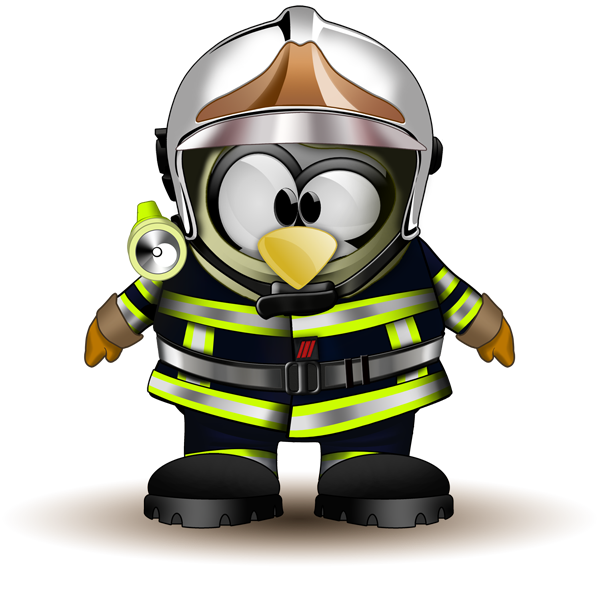 Tux Figurine Critter Fire Station PNG