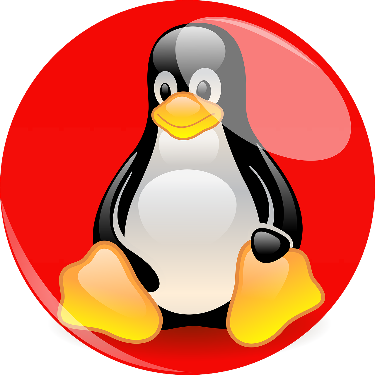 Red Tux Bird Enterprise Linux PNG