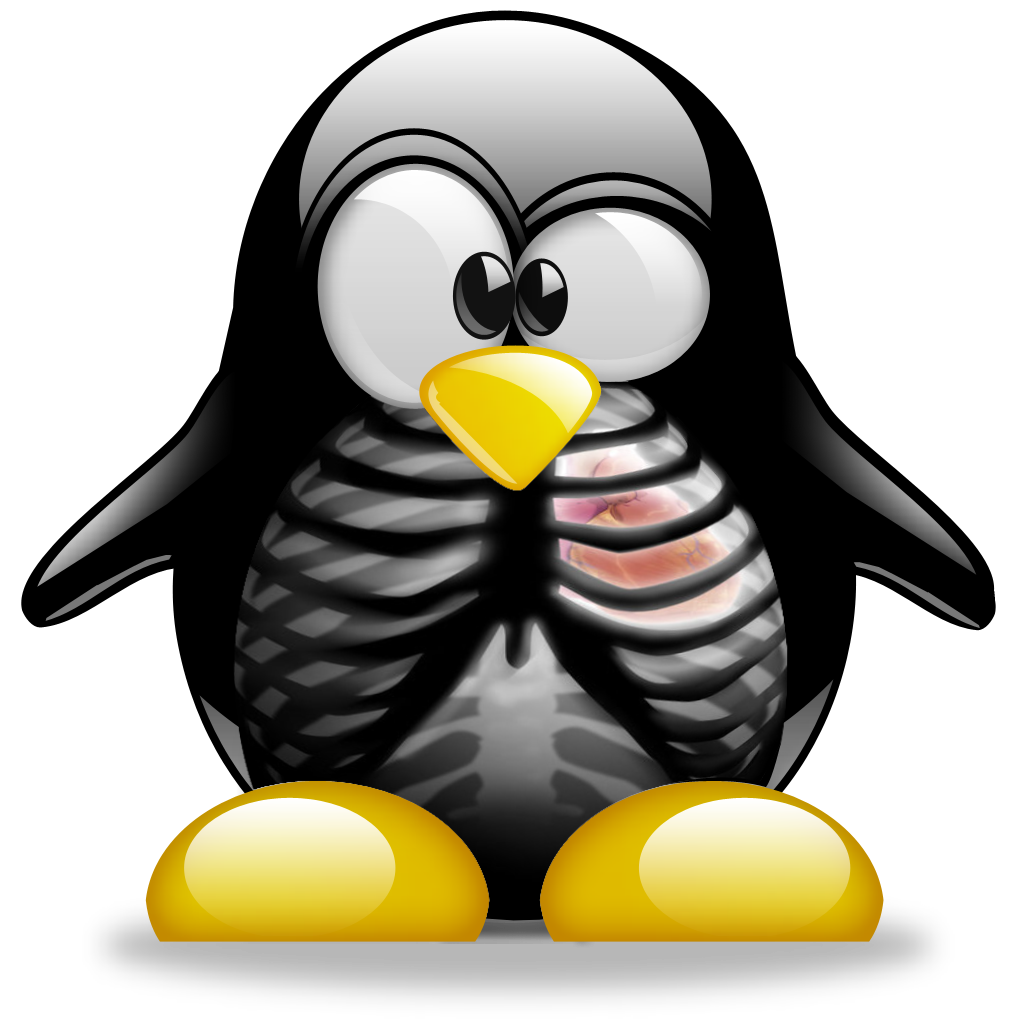 Linux Arch Frame Bird Tuxedo PNG