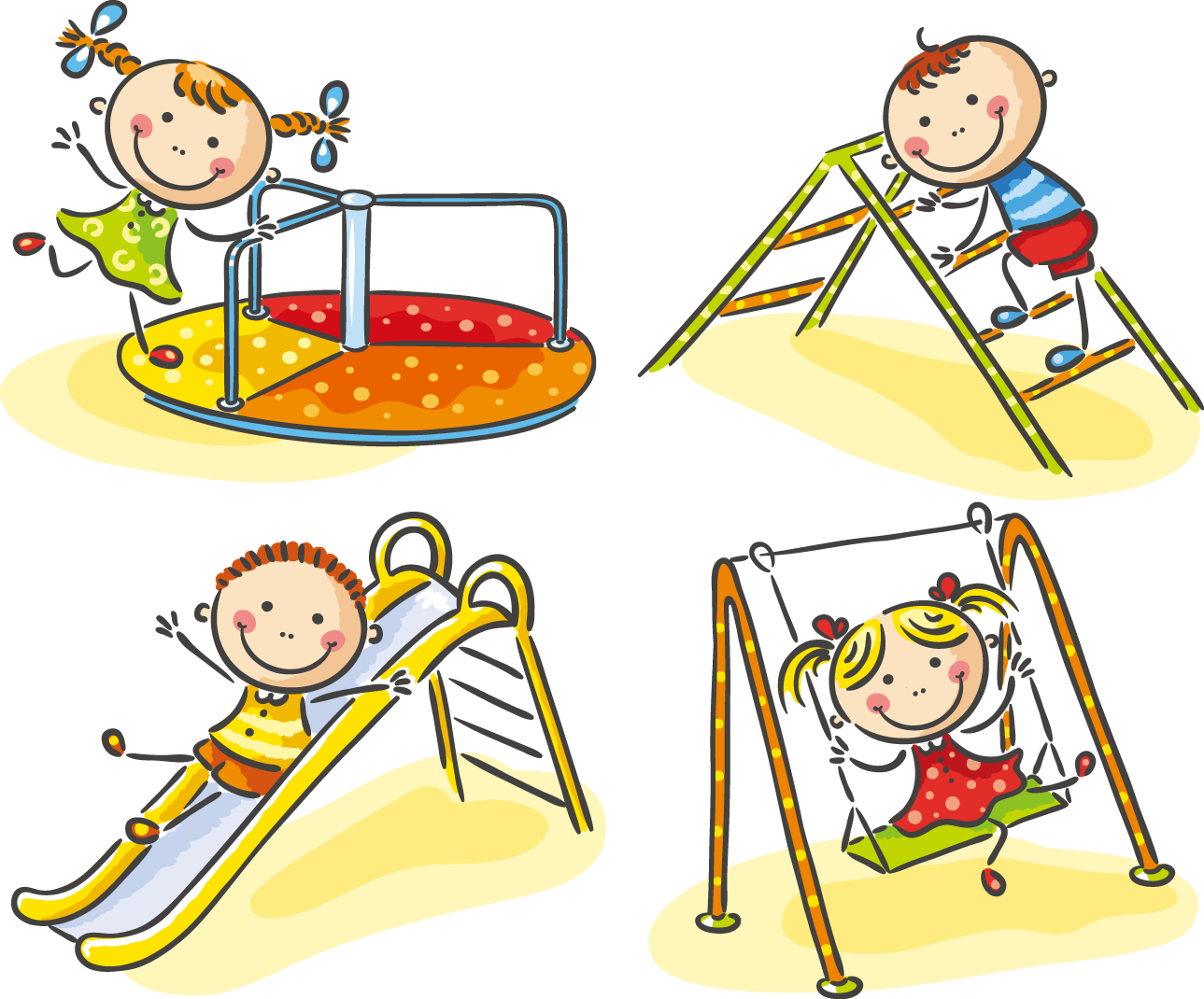 Photography Swing Kids Playground Watercolor PNG