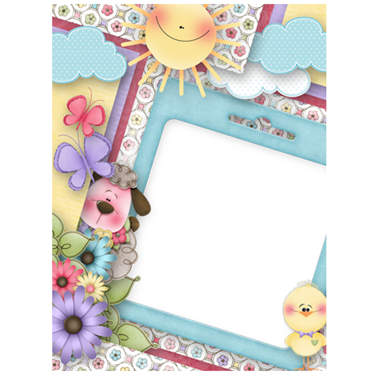 Text Frame Cartoon Party Flower PNG