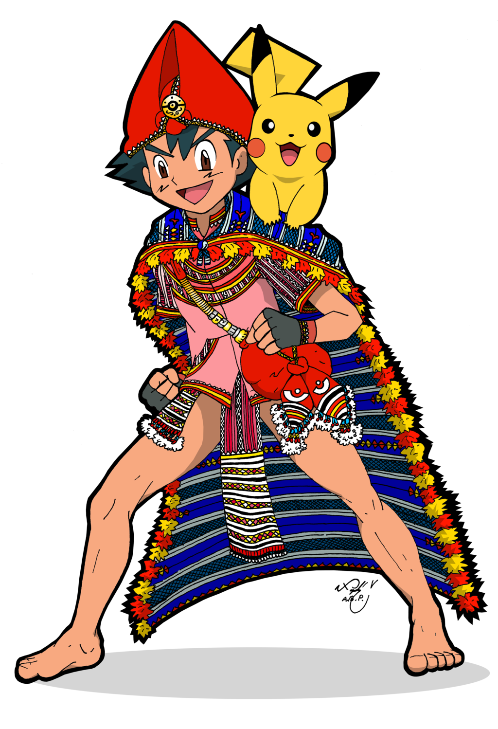 Ketchum Cartoon Summoner Ash PNG