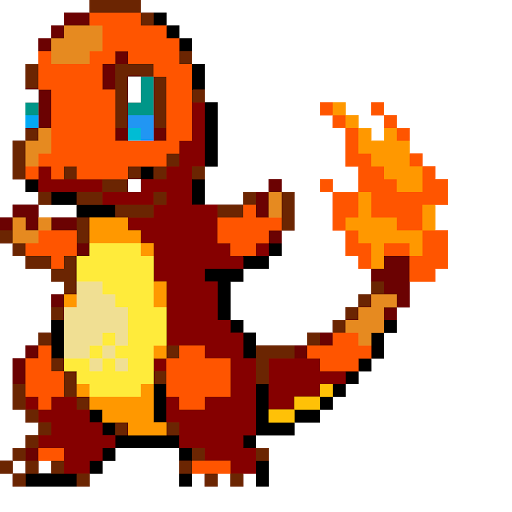 Cartoon Mage Charmander PNG