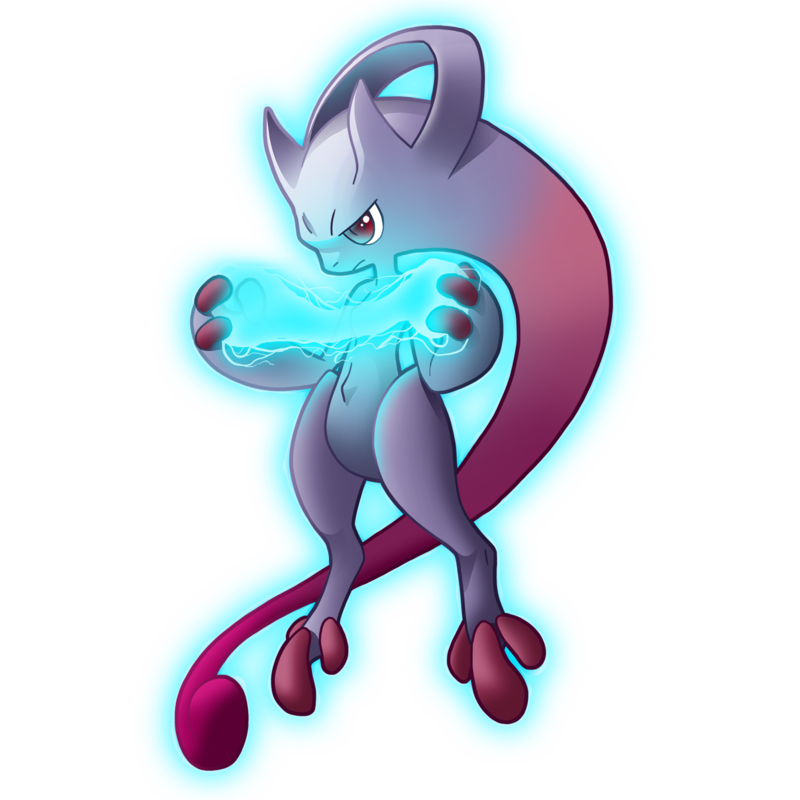 Mewtwo Necromancer Cartoon PNG