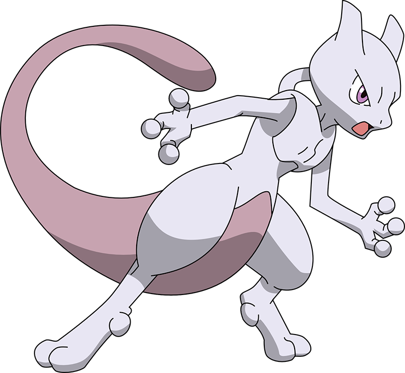 Mewtwo Cartoon Necromancer Dungeons Pokemon PNG