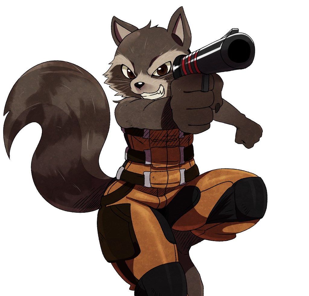 Raccoon Cartoon Marvel Rocket Mortars PNG