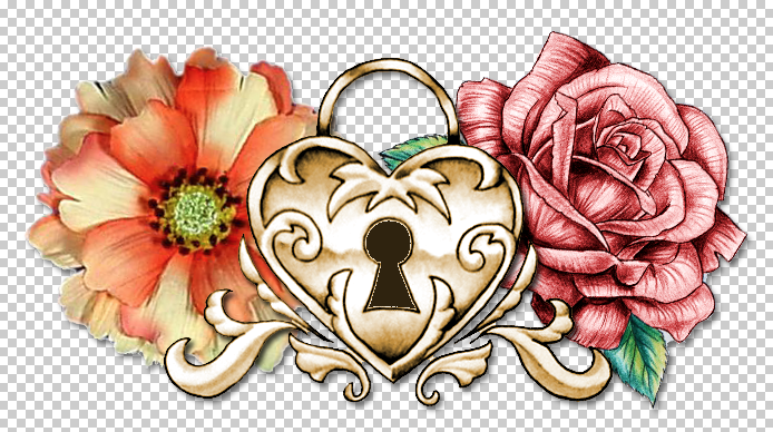 Colored Tattoo Henna Rose Tat PNG