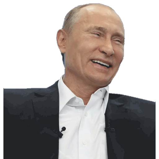 Forehead Putin Threat Suit Laughter PNG