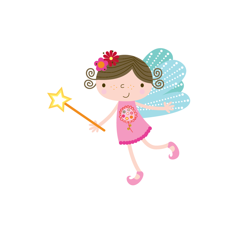 Claus Fairy Smile Wand Drawing PNG