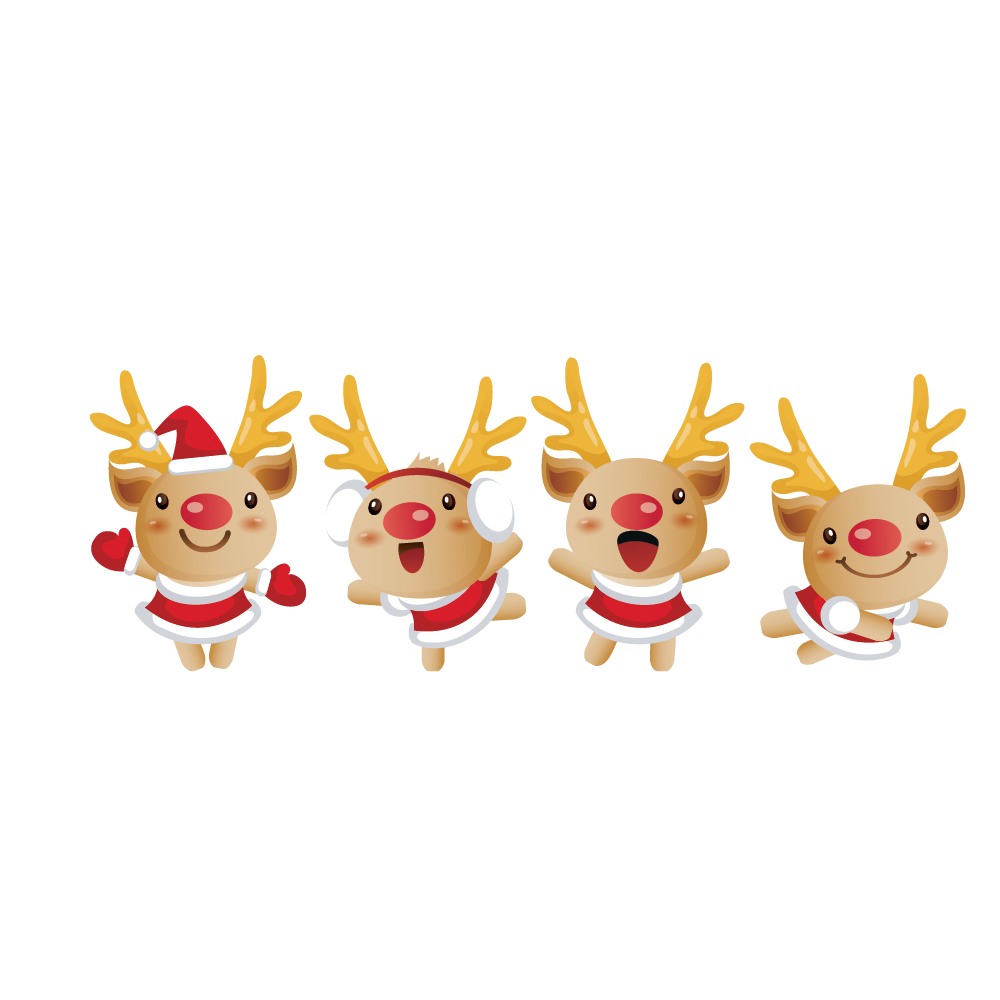 Gift Deer Santa Clauss Reindeer PNG