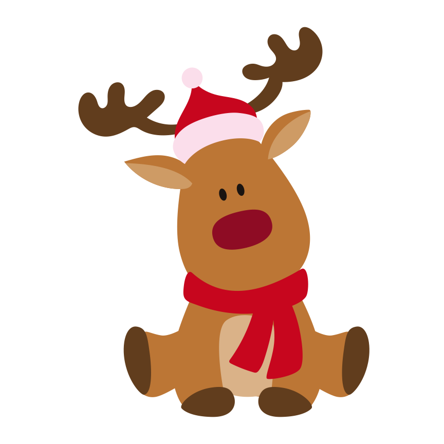 Santa Deer Rudolph Claus Snout PNG
