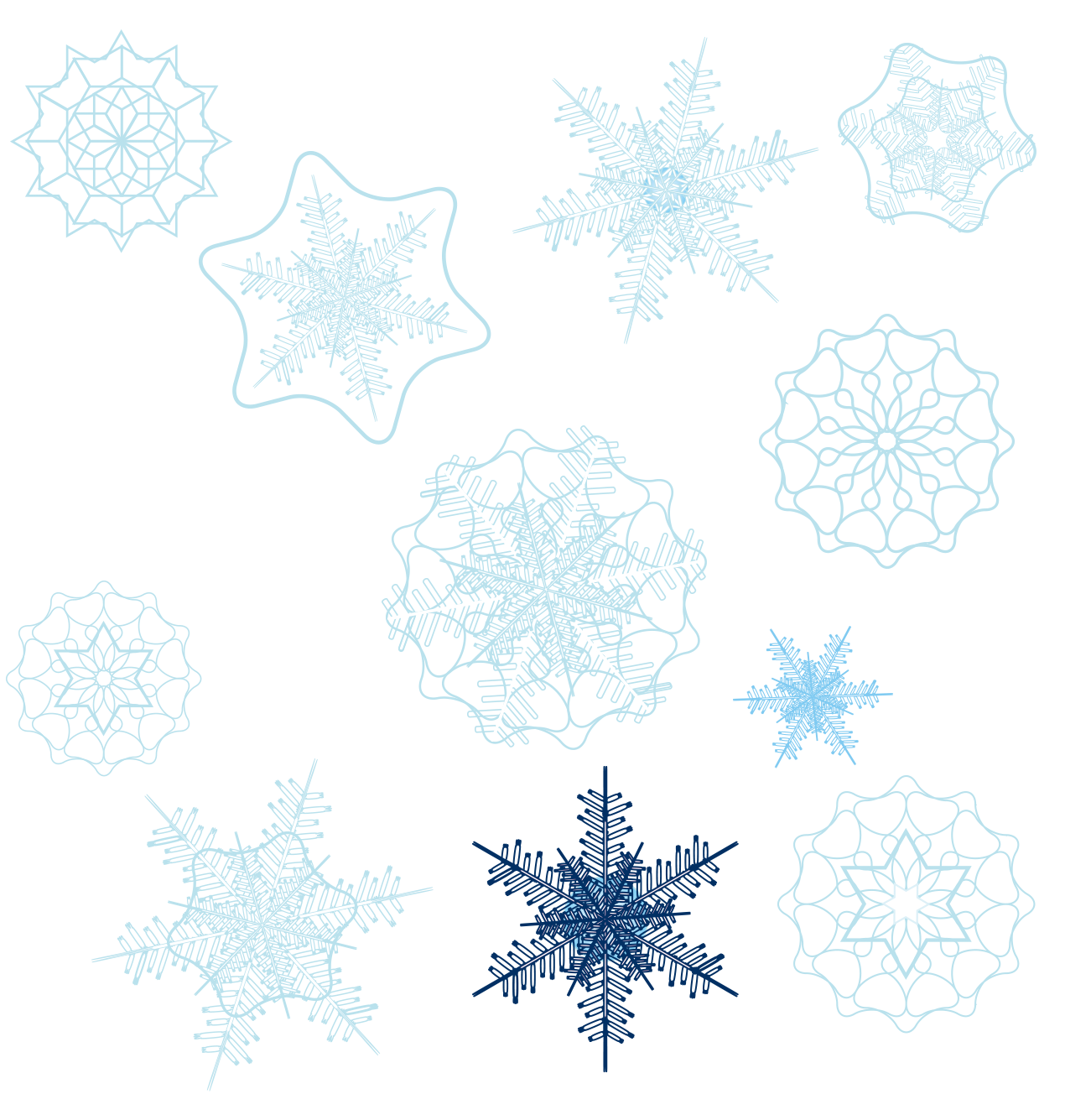 Chassis Blue Snowflakes Snowflake Drafting PNG