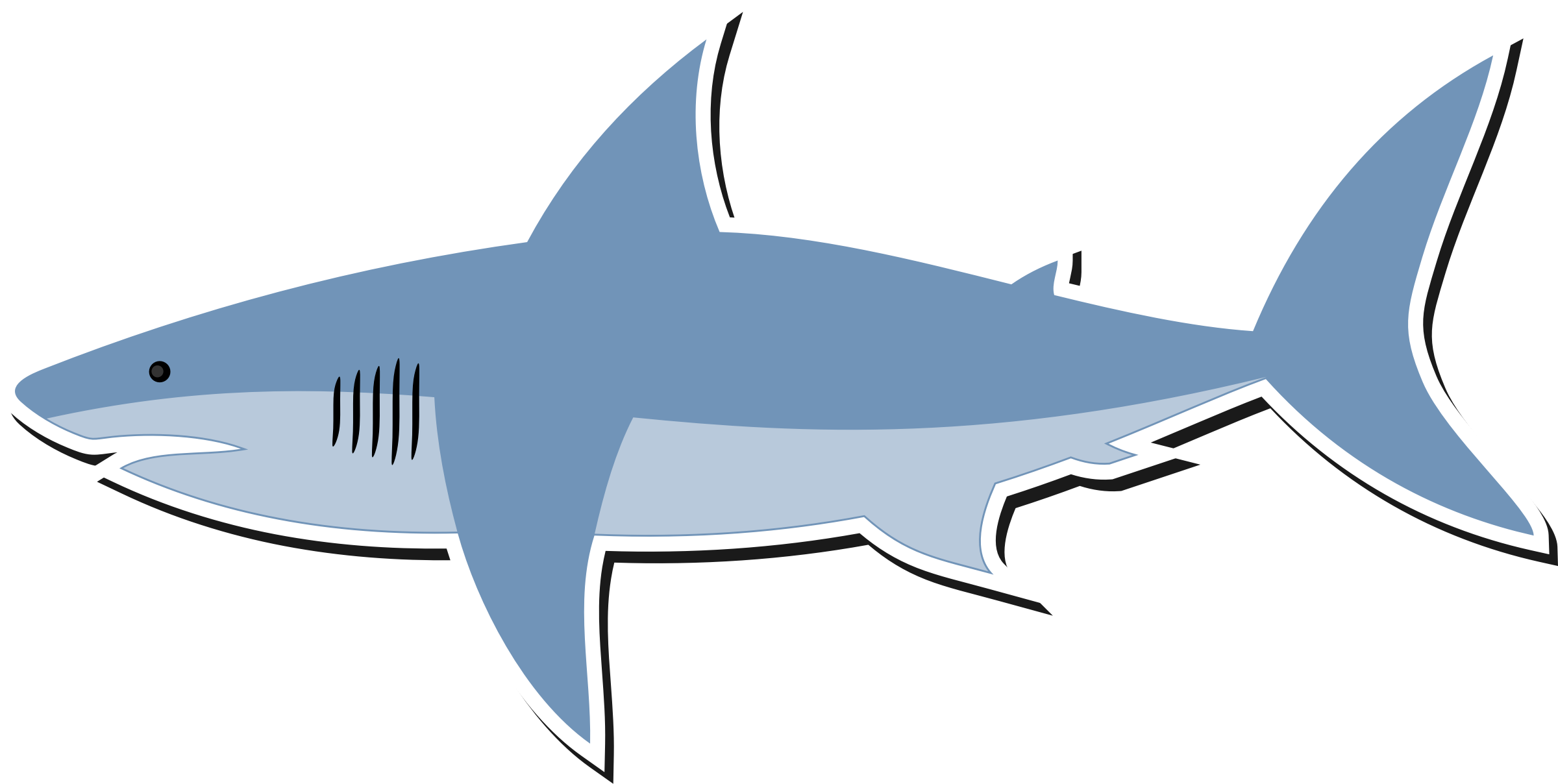 Great Shark Barracuda Creature Blue PNG