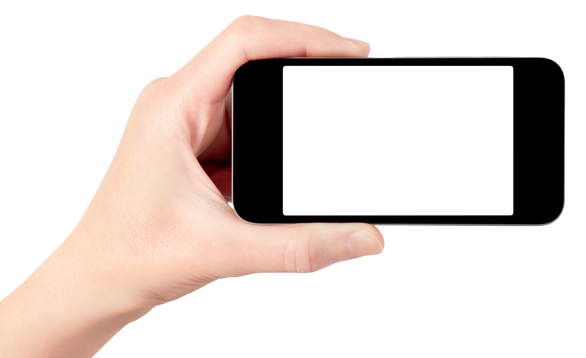 Handheld Clix Smartphone Holding Tablet PNG