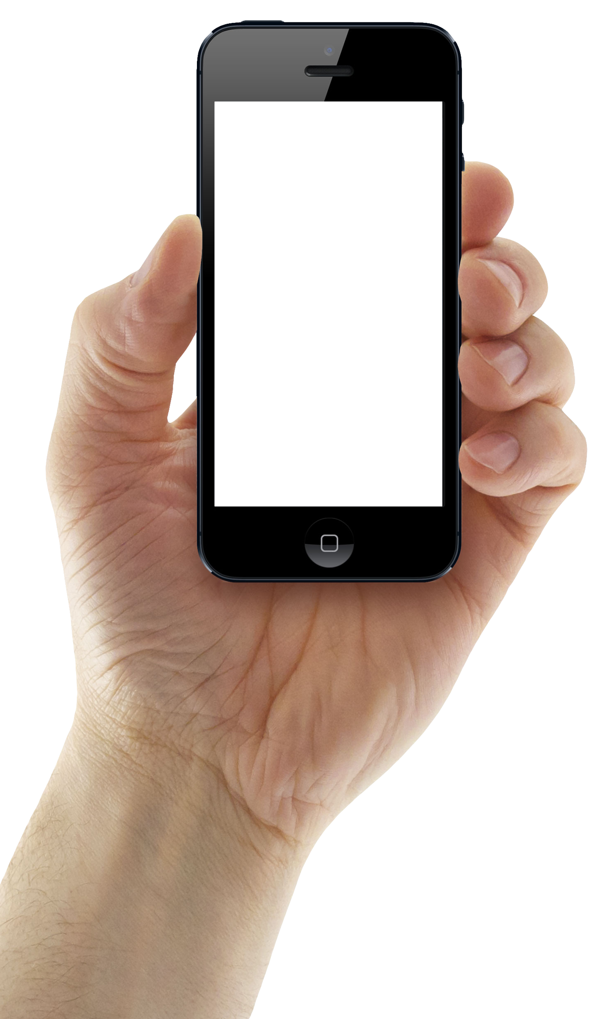 Male Holding Smartphone Hand Portability PNG