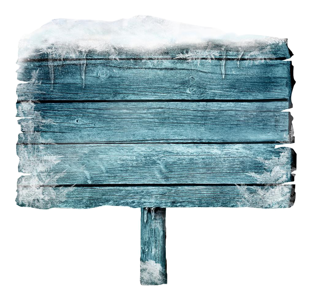 Signs Blue Crystal Hoarfrost Sign PNG