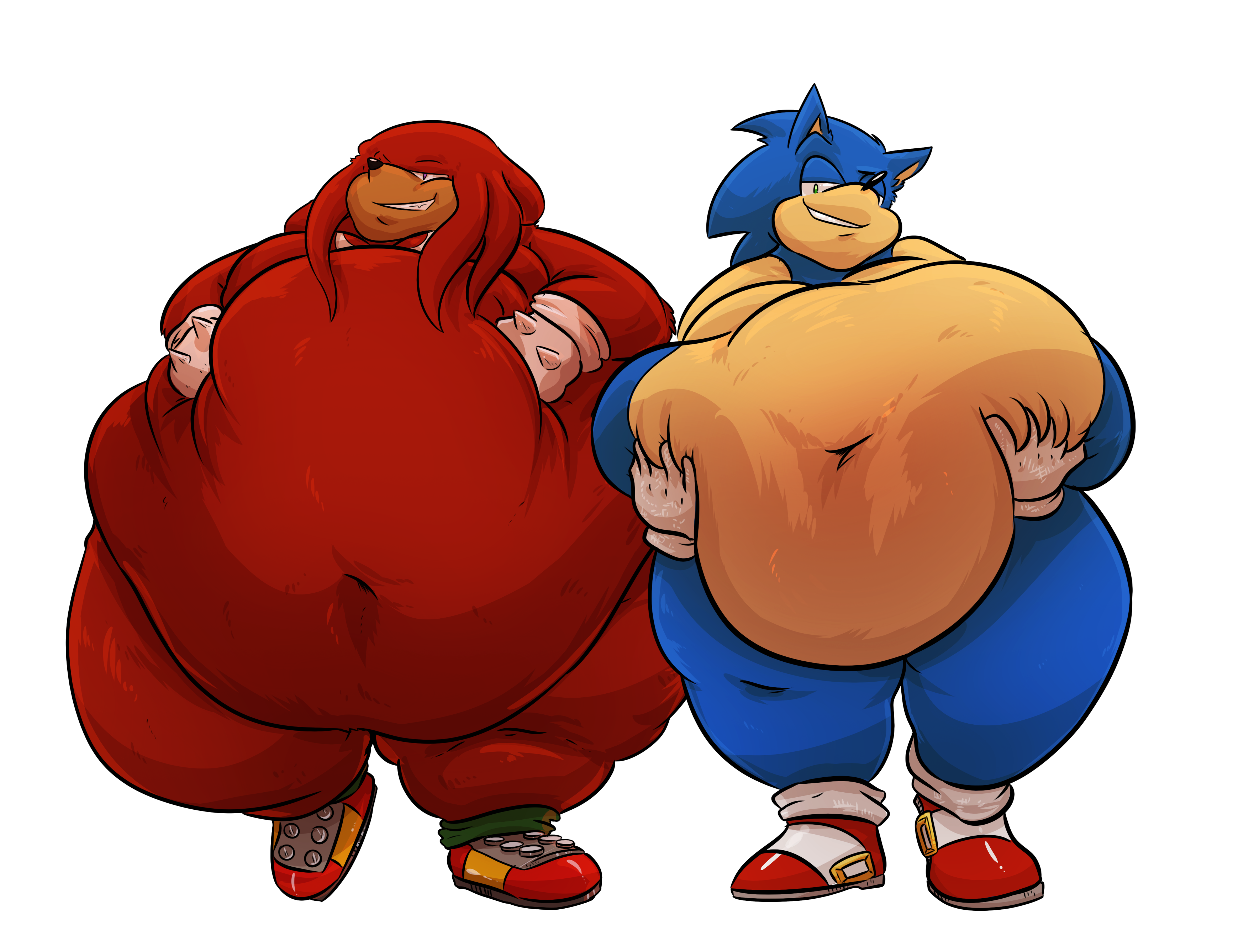 Character Bloating Hedgehog Obesity Knuckles PNG