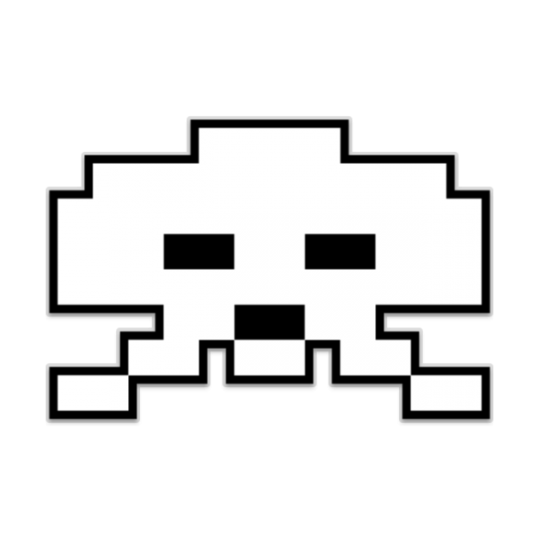 Space Fun Ones Invaders Quad PNG