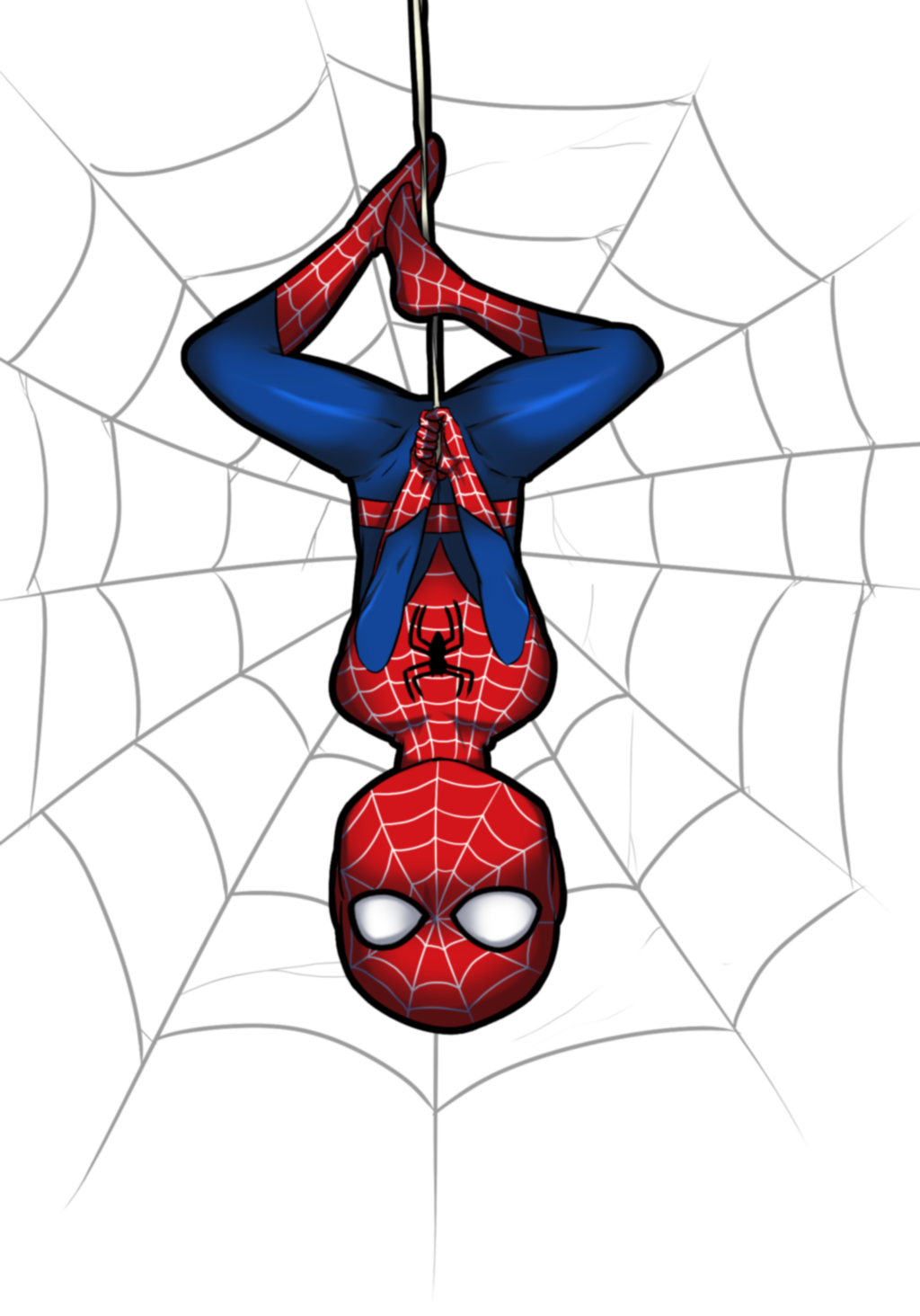 Jane Spiderman Line Drawing Superhero PNG