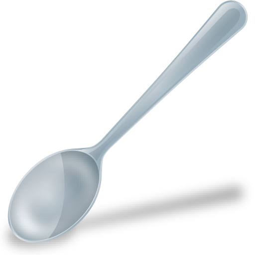 Tray Icon Spoon Tablespoon Gold PNG