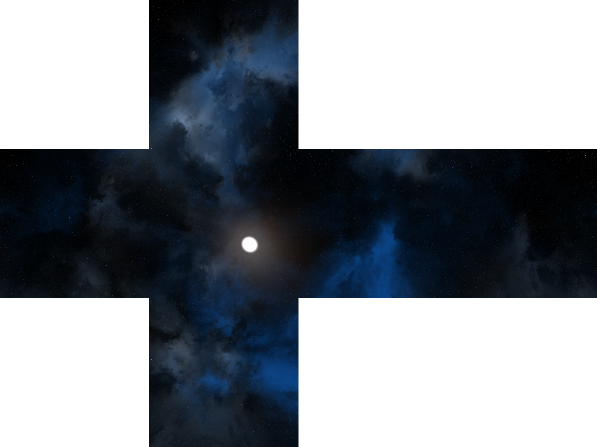 Unity Blue Space Titian Skybox PNG