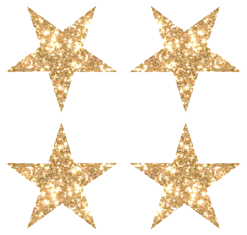 Celebrity Artwork Glitter Star Gold PNG