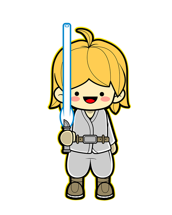 Star Yellow Yoda Line Thunder PNG