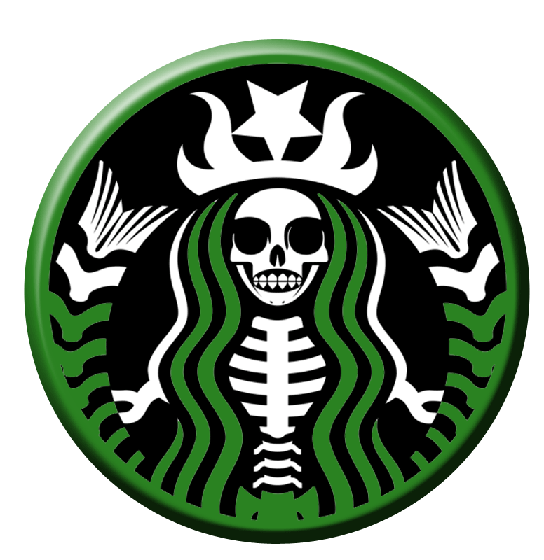 Calavera Tea Jack-O'-Lantern Sticker Starbucks PNG