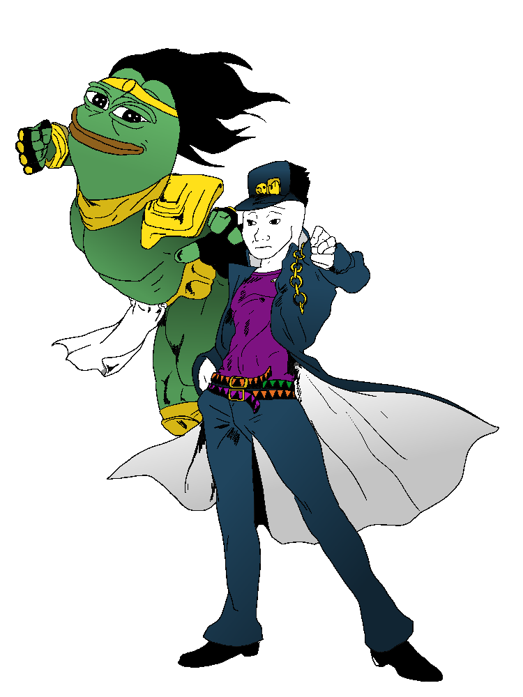 Pepe Higashikata Character Frog Ticker PNG