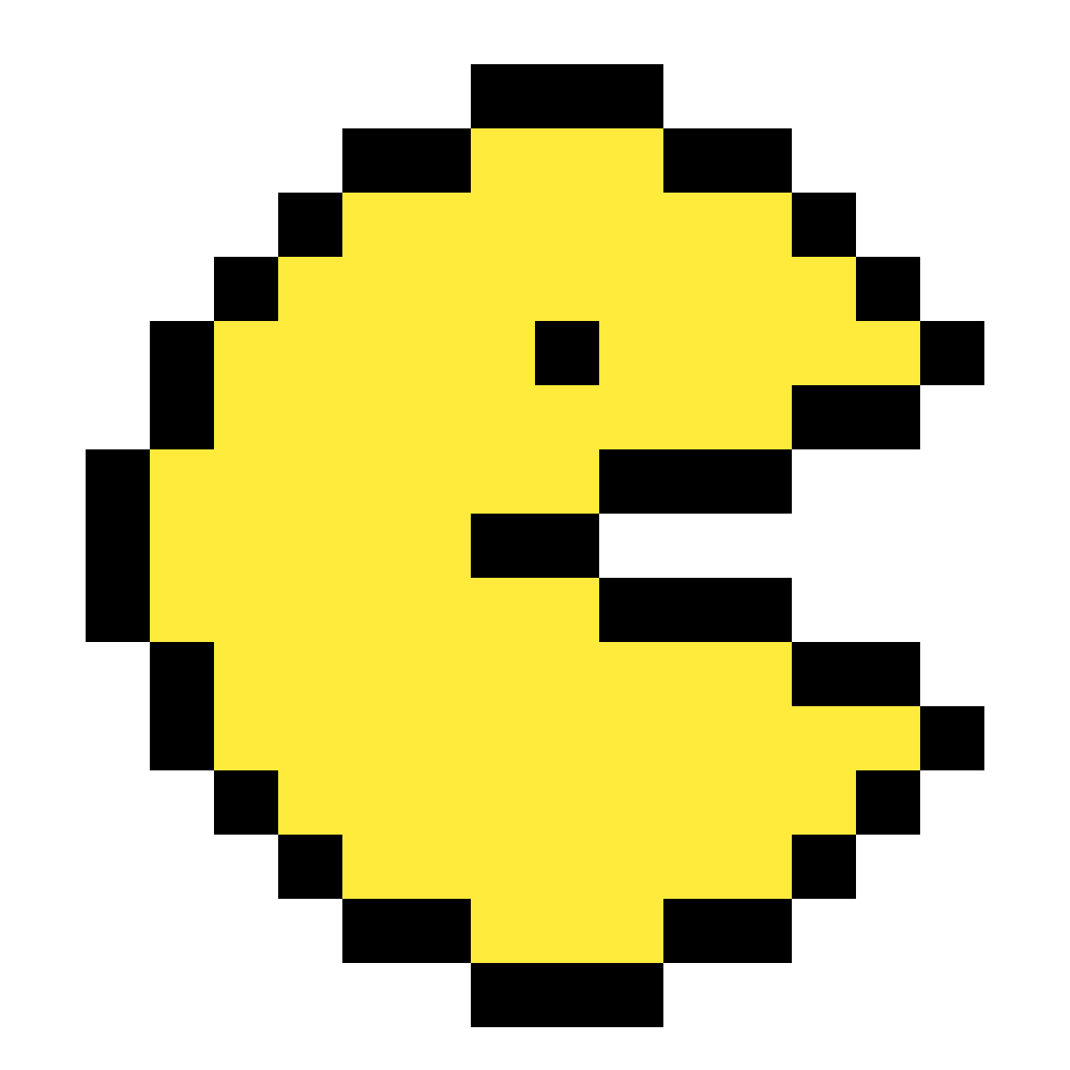 Smiley Symbol Code Pixel Pacman PNG