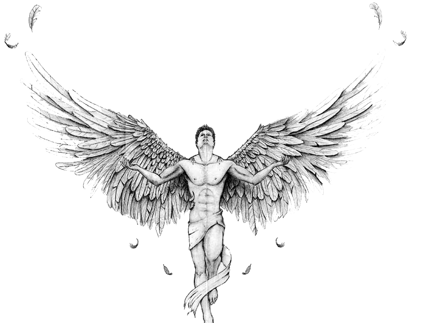 Angel Text Drawing Illustration Stencil PNG