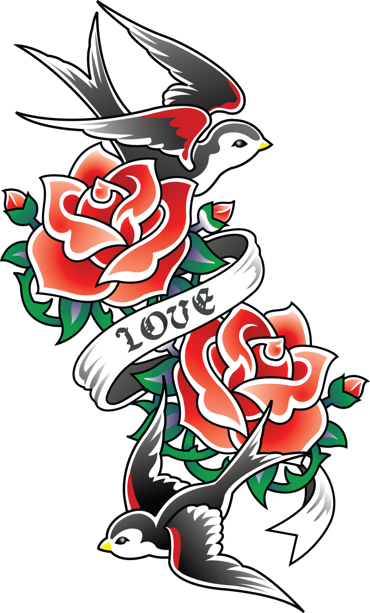 Sleeve Stencil Tattoo School Rose PNG