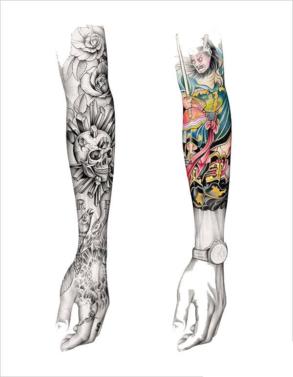 Graffiti Sleeve Arm Tattoo Sweatband PNG