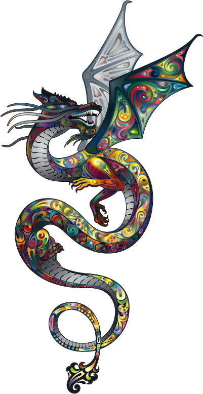Art Dragon Color Bandanna Dimple PNG