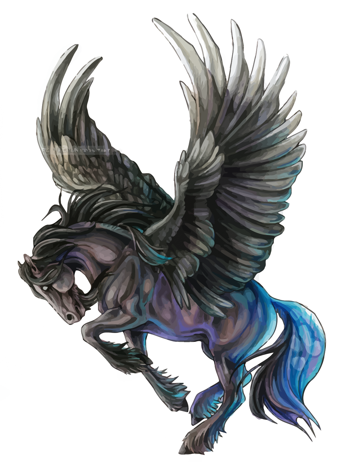 Pegasus Art Flash Body Badge PNG