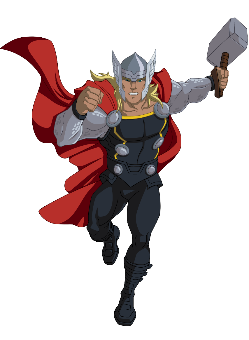 Superhero Character Thor Figurine Cartoon PNG