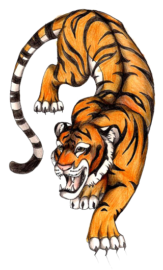 Tattoos Stickers Museums Tiger Lettering PNG