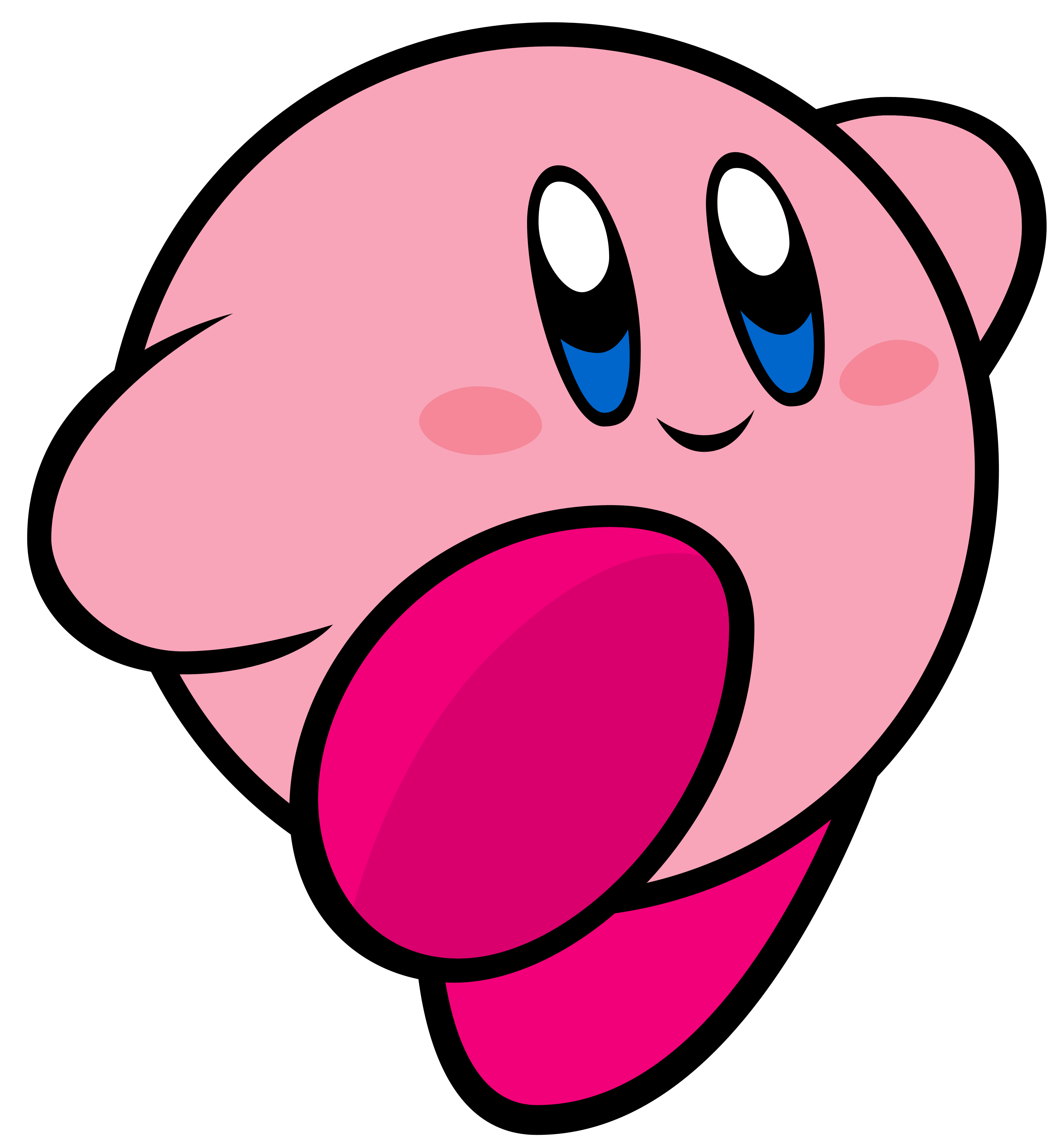 Head Kirby Pink Mouth Land PNG
