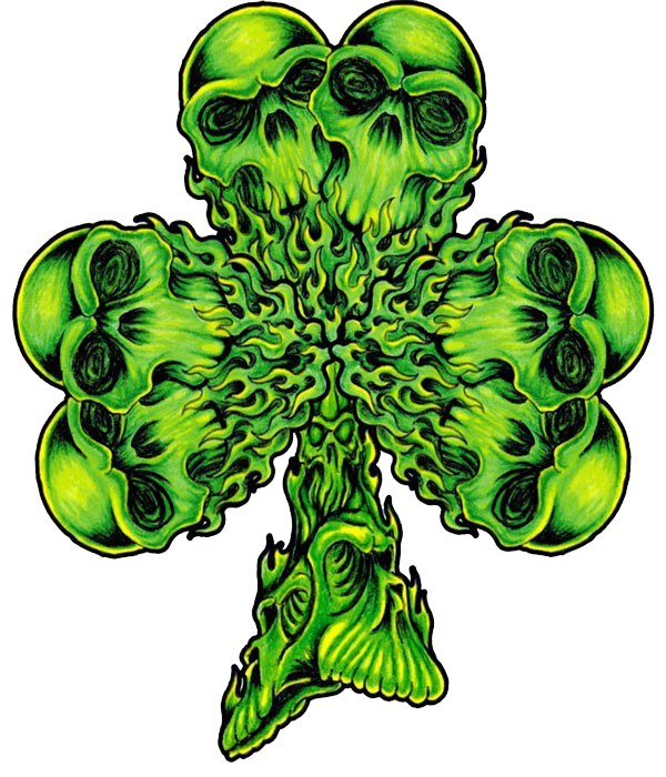 Organism Tshirt Camshaft Clover Skull PNG