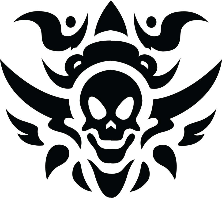 Drawings Tattoos Skull Tribal Muttonchops PNG