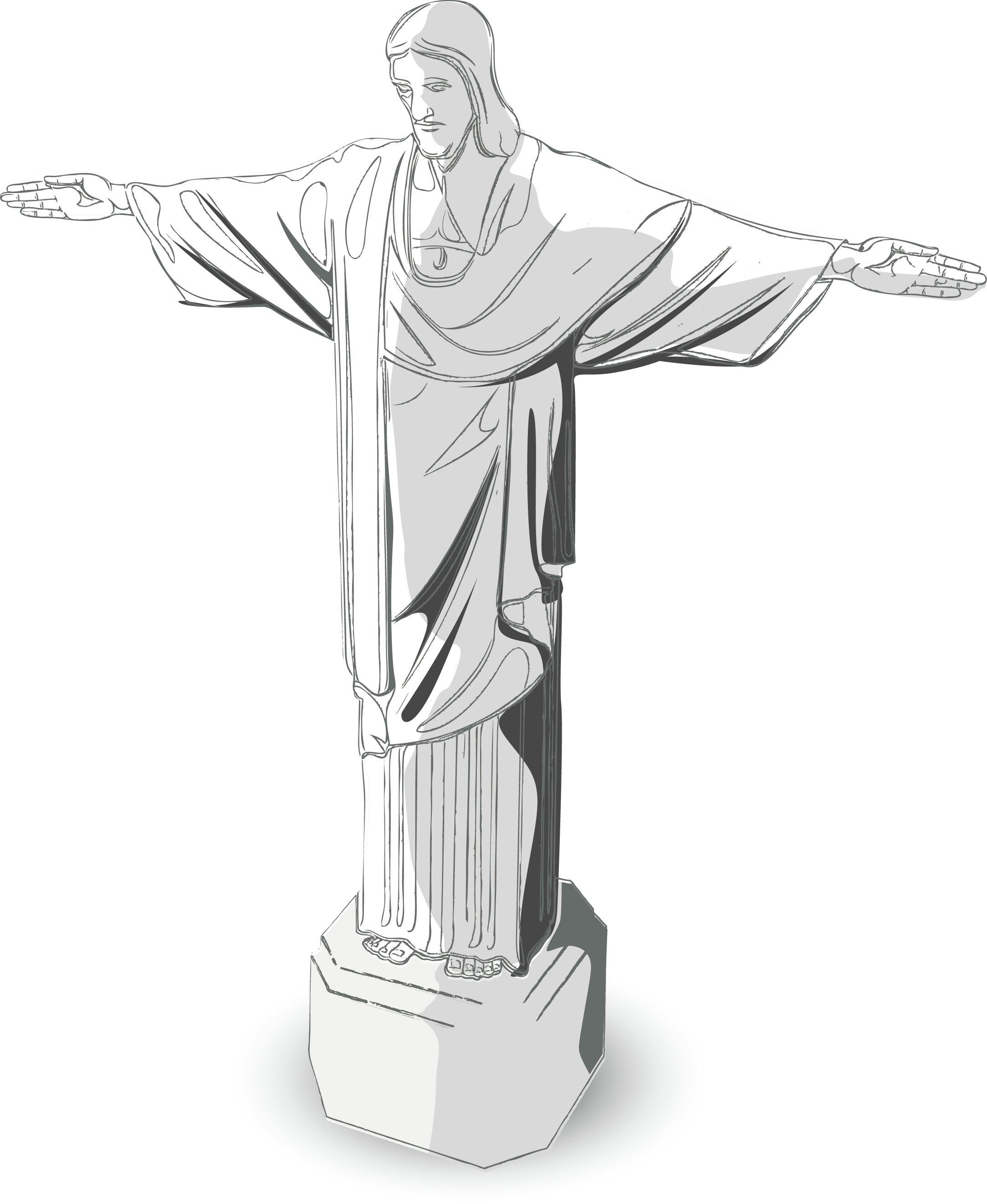 Berth Christ Medal Statue Standing PNG