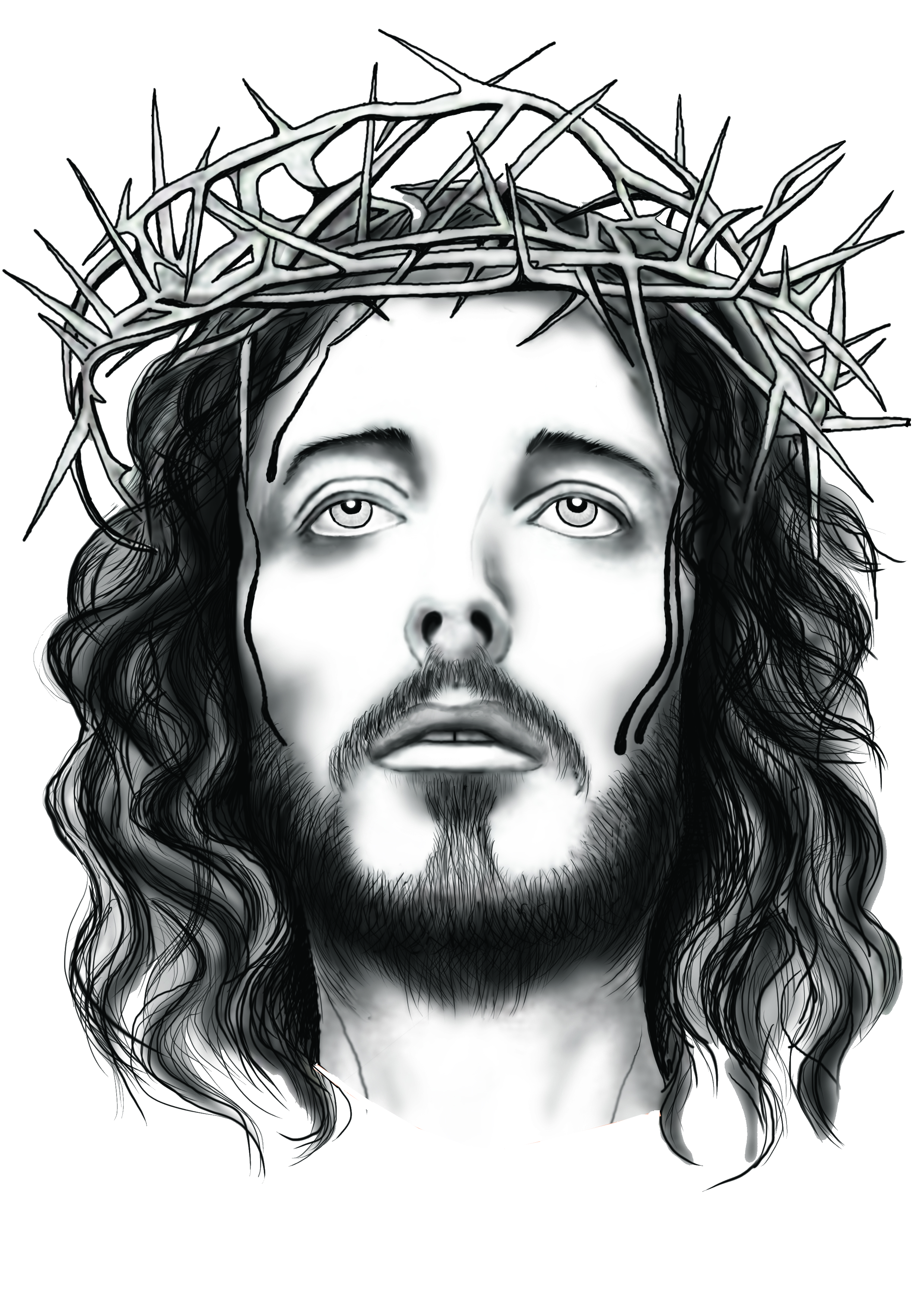 Head Artwork Holy Christ Jesus PNG