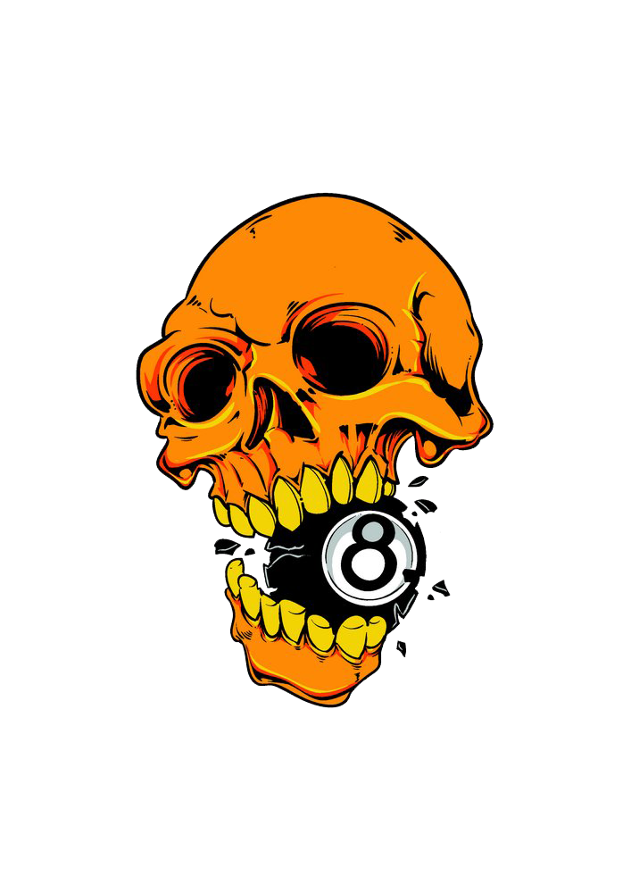 Sweatshirt Orange Skull T-Shirt Cartoon PNG