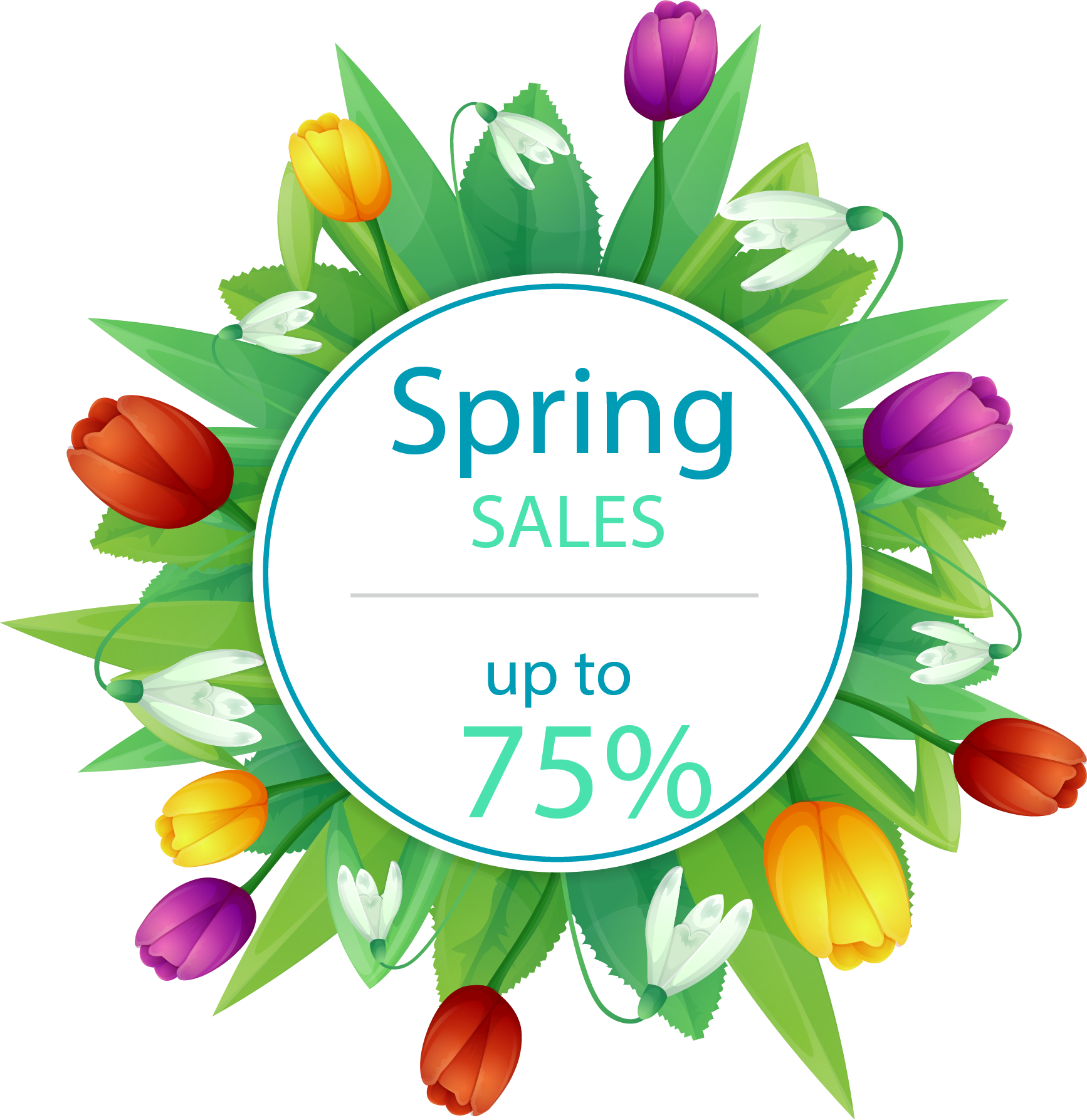 Discounts Multicolor Material Flower Discount PNG