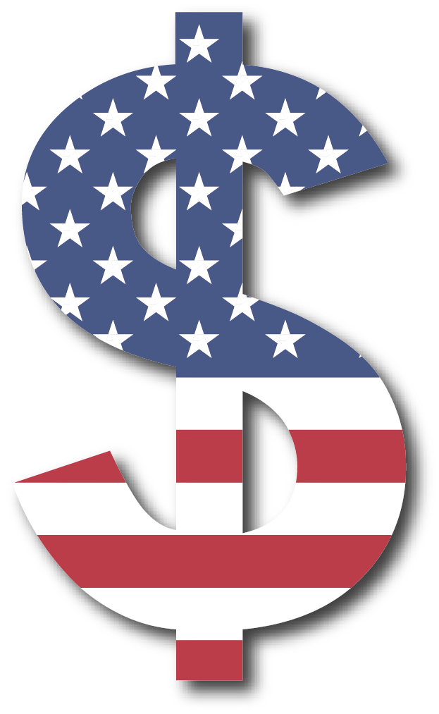 United Flag States Pattern Dollar PNG