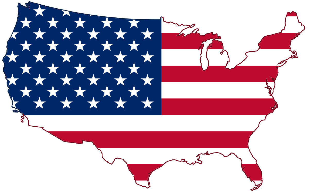 States Flags Usa Map PNG