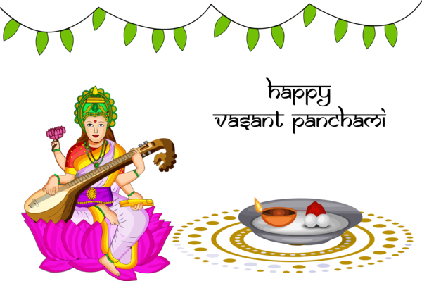 Instruments Cartoon Indian Happy Vasant PNG