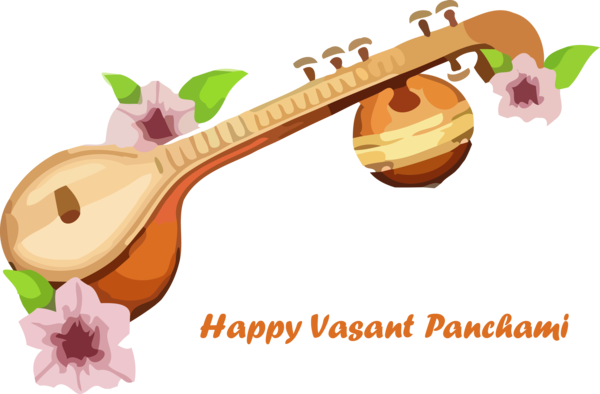 Panchami String Instrument Happy Happy Vasant Panchami Veena PNG
