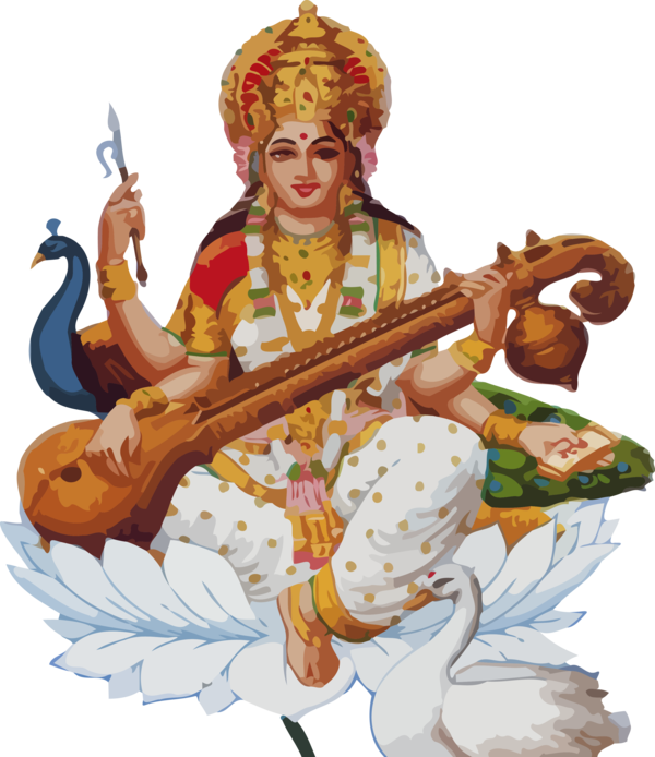 Saraswati Veena Vasant Panchami Celebration 2020 String Instrument Vasant String PNG