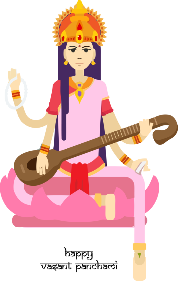 Vasant Indian Instrument Happy Panchami PNG